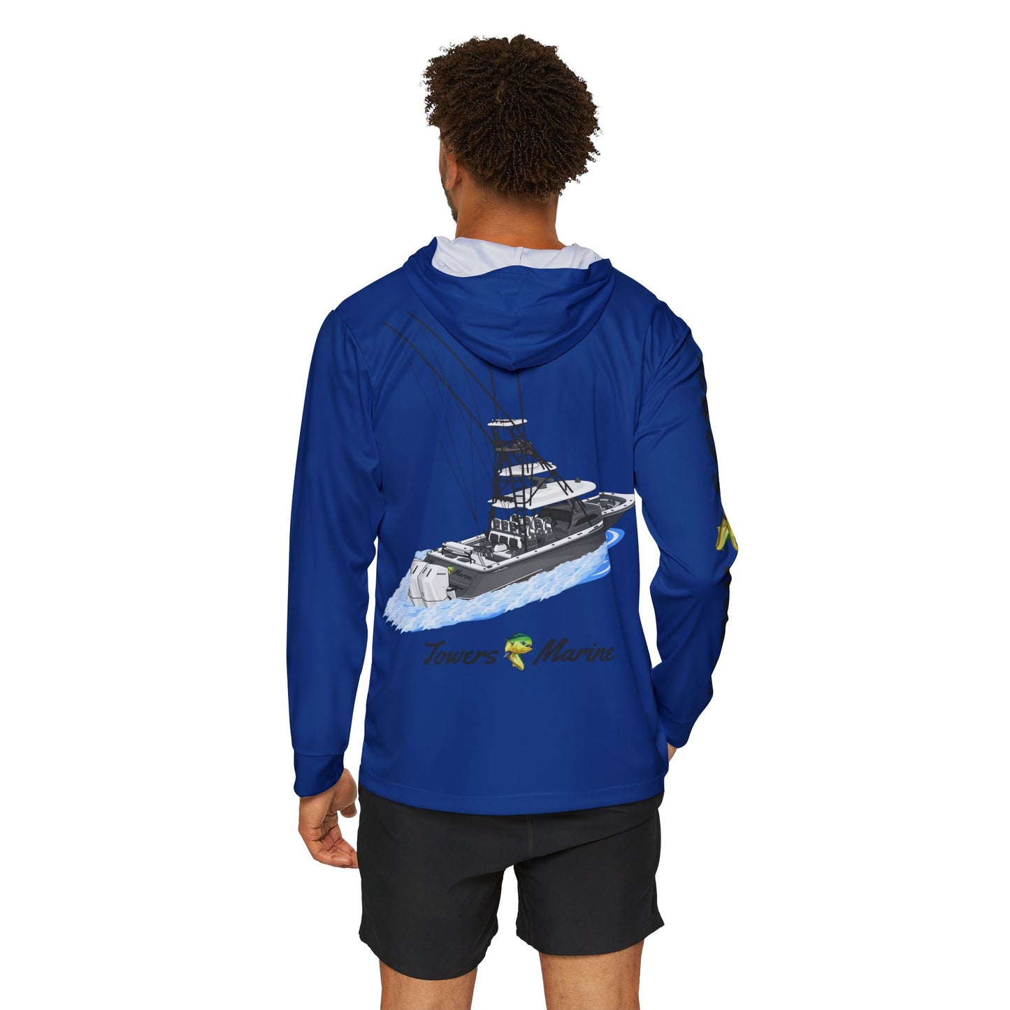 Towers Marine Mahi Fishing Hoodie - Dark Blue