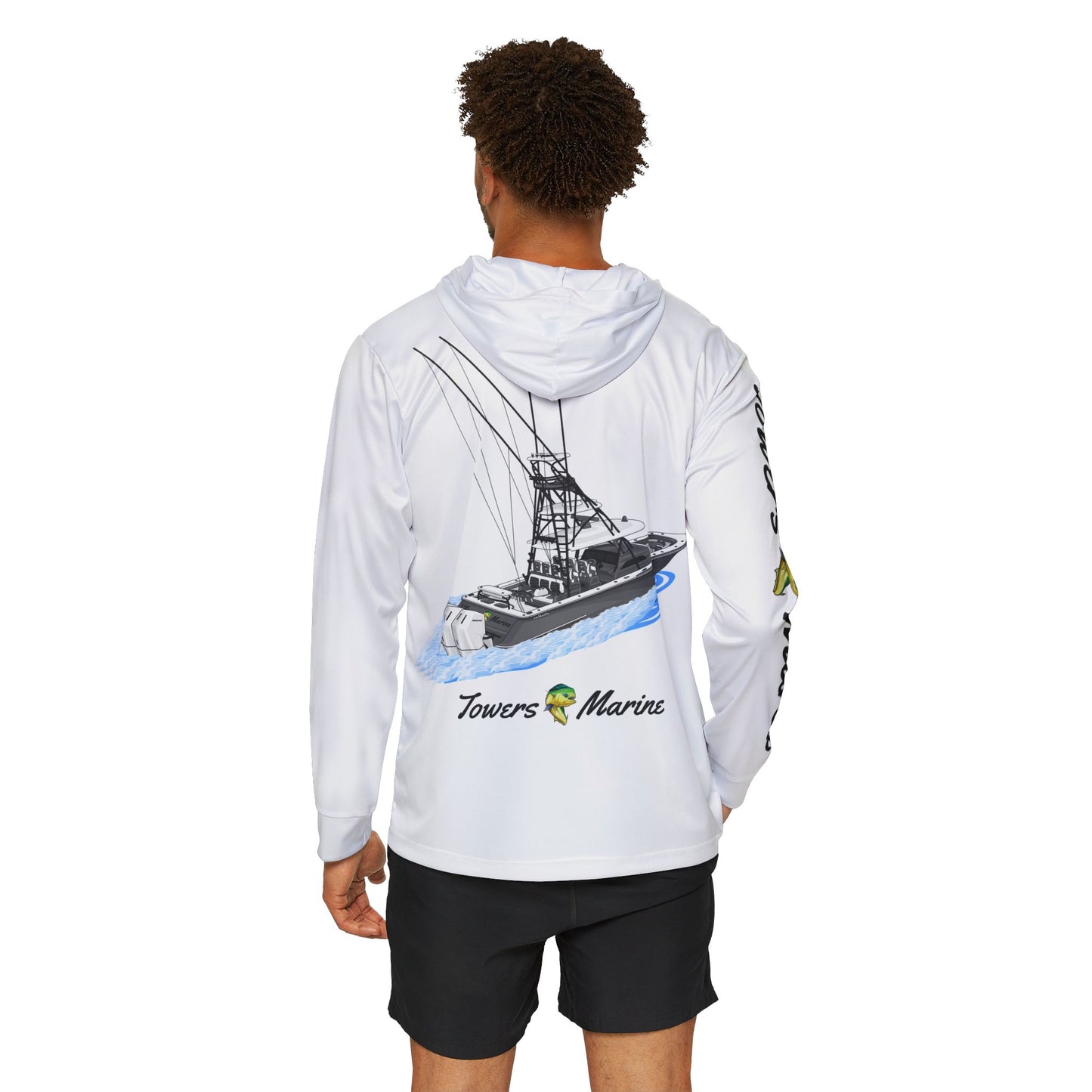 Towers Marine Mahi Fishing Hoodie - White