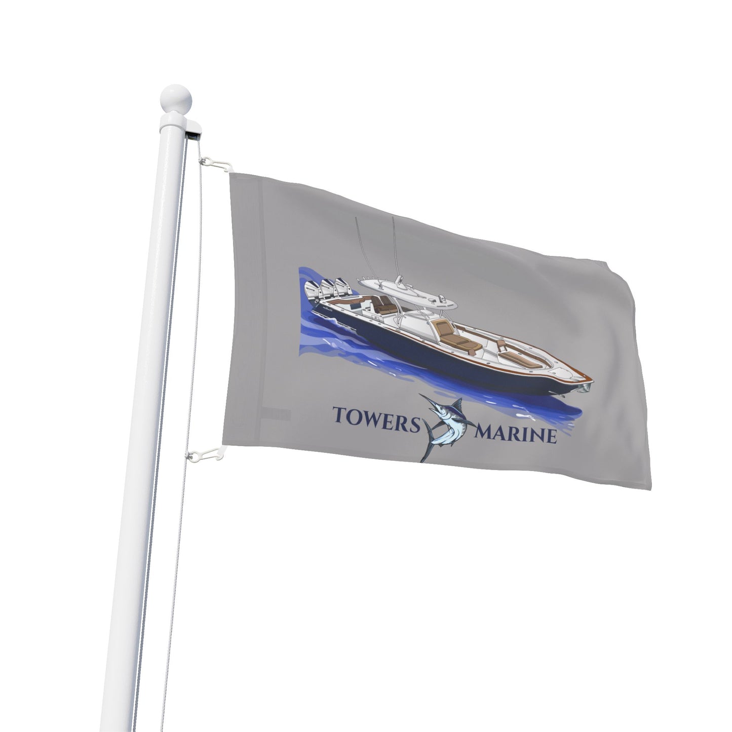 Towers Marine Flag - Gray