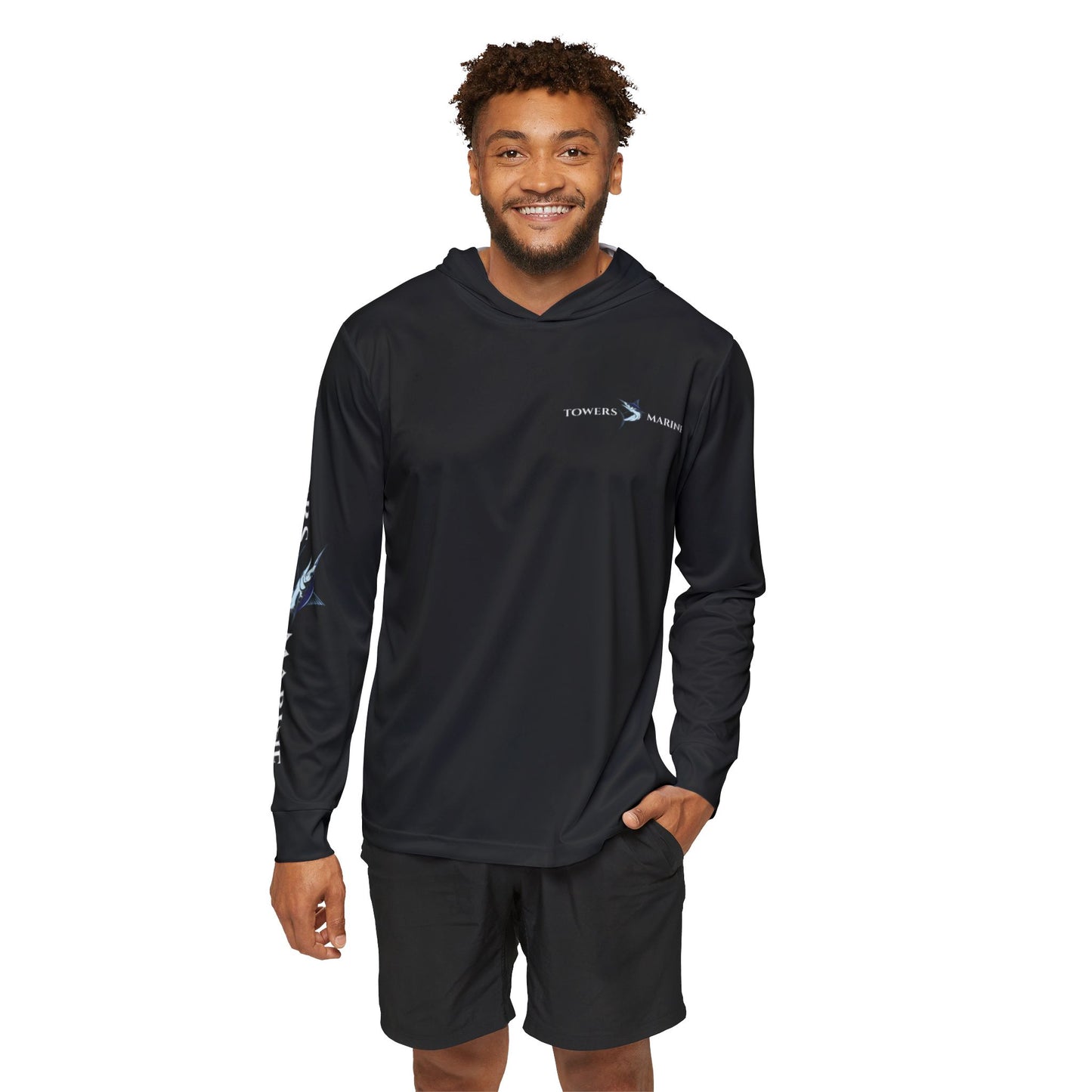 Towers Marine Fishing Hoodie - Black