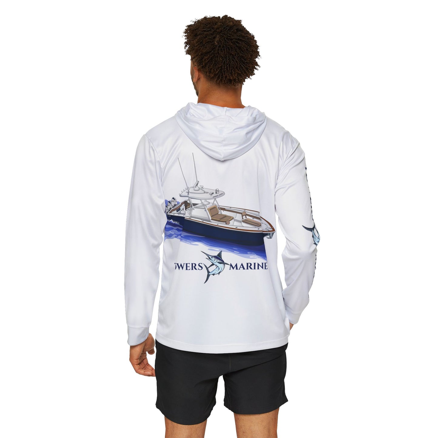 Towers Marine Fishing Hoodie - White