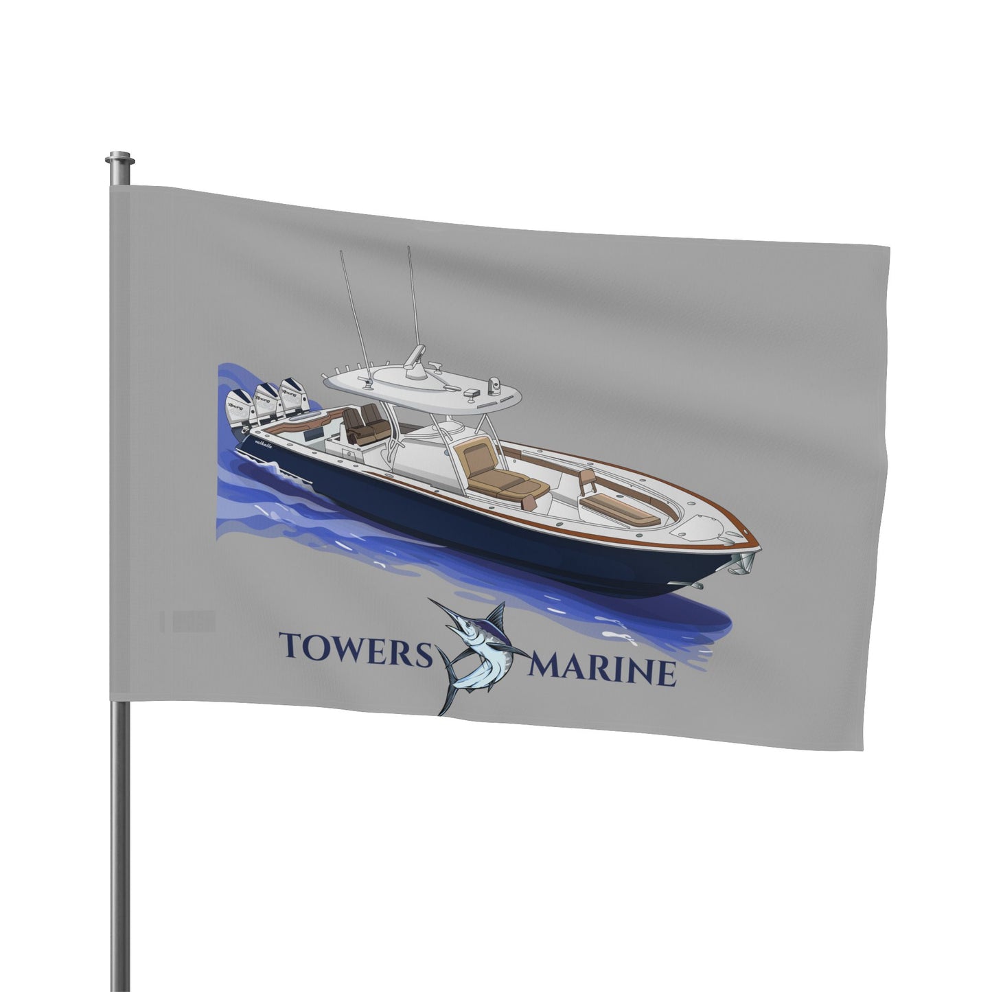 Towers Marine Flag - Gray