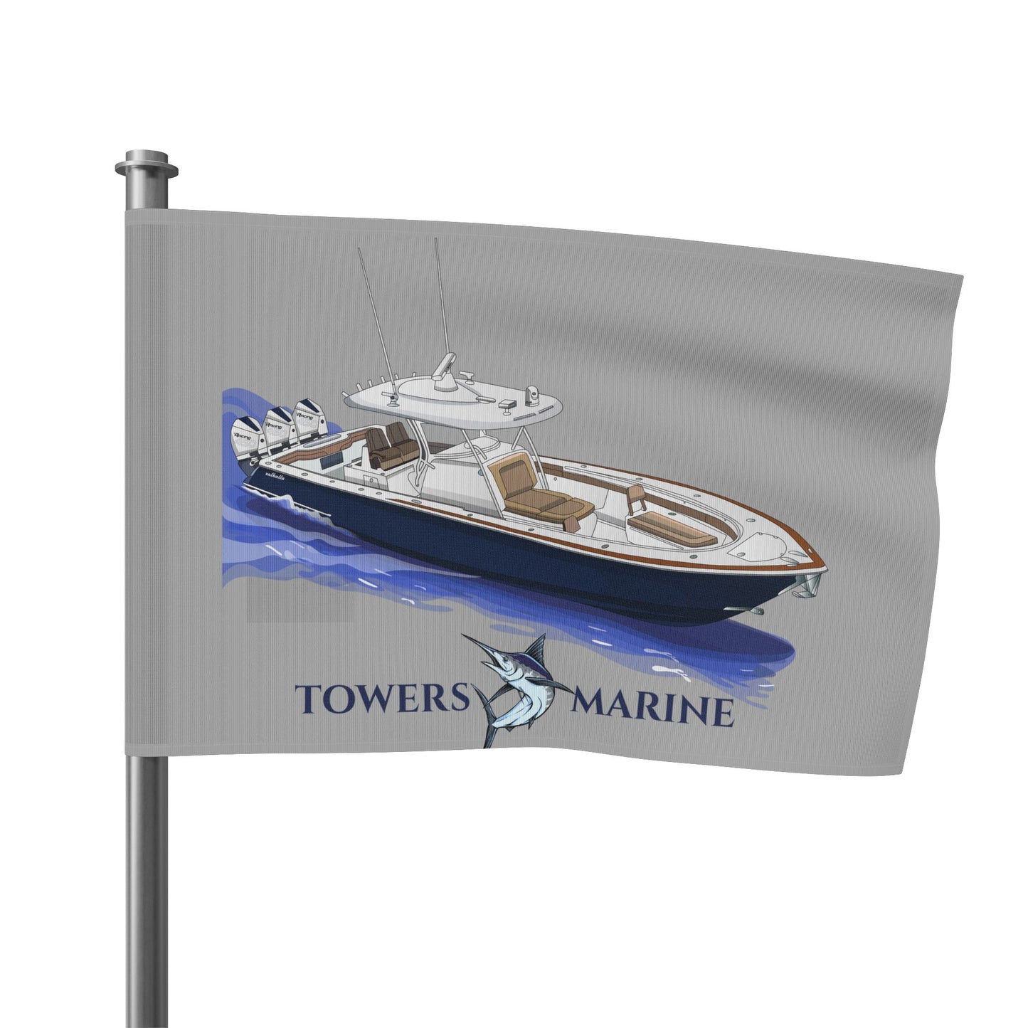 Towers Marine Flag - Gray