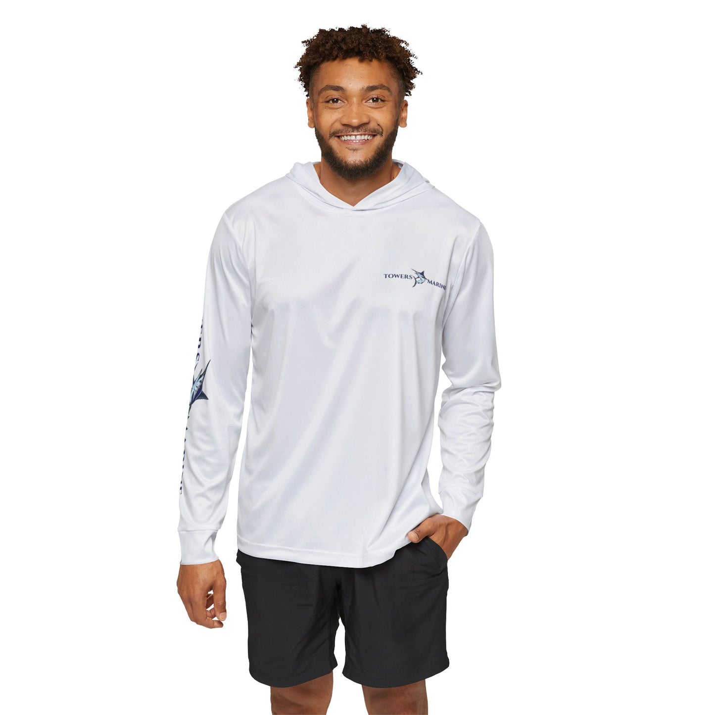 Towers Marine Fishing Hoodie - White