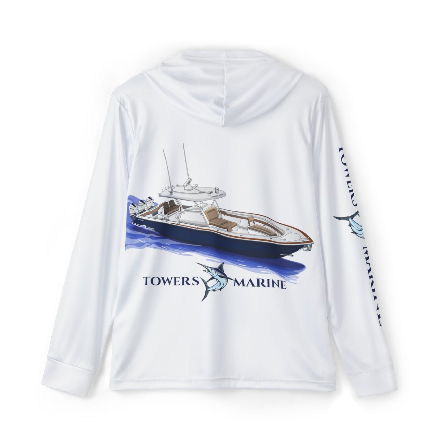 Towers Marine Fishing Hoodie - White