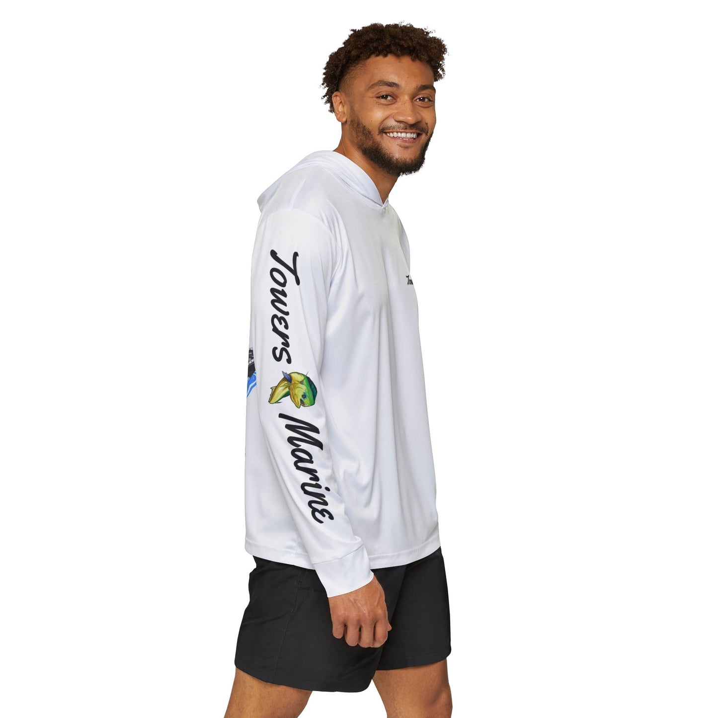 Towers Marine Mahi Fishing Hoodie - White