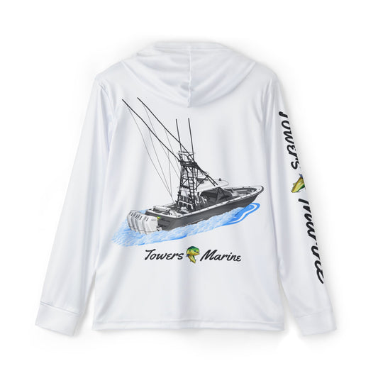 Towers Marine Mahi Fishing Hoodie - White