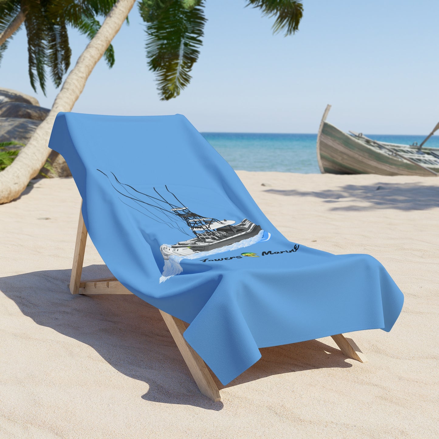 Towers Marine Mahi Beach Towel - Blue