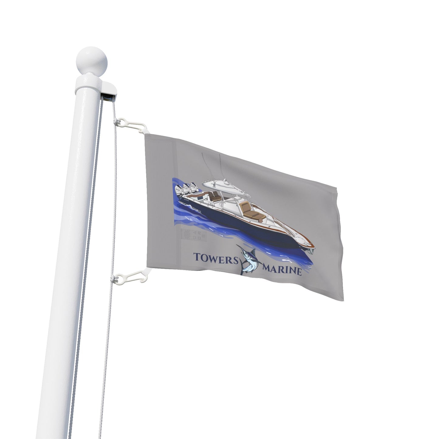 Towers Marine Flag - Gray